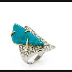Alexis Bittar Roxbury Crystal-Encrusted Stone Ring